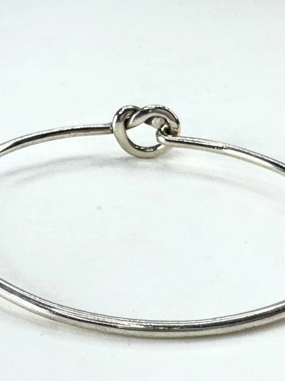 Tiffany & Co. Hook & Eye 18K Gold Sterling Silver Bangle Bracelet JR1880
